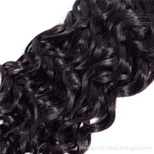 Double Weft Virgin Cabelos Human Hair Indian Extensions Single Bundle Cuticle Aligned Water Wave One Pack Human Hair Indian